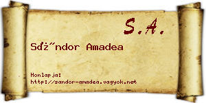 Sándor Amadea névjegykártya