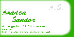 amadea sandor business card